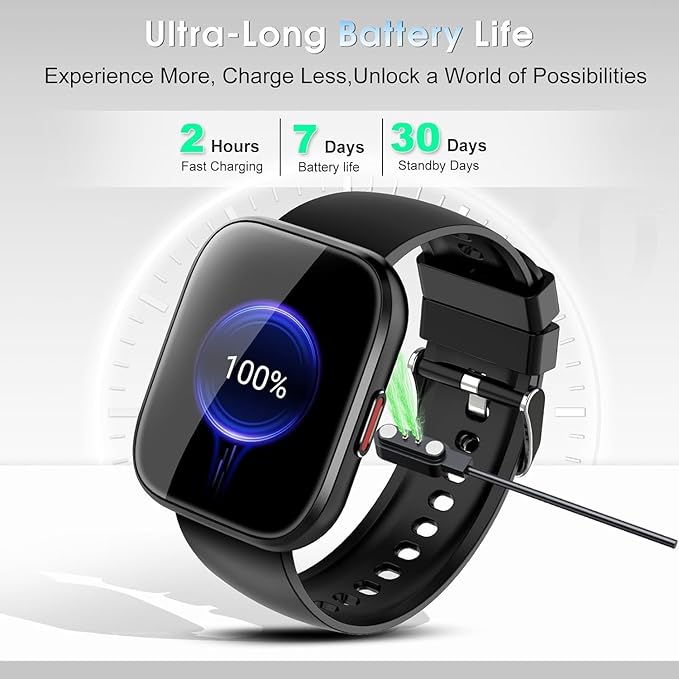 Smart Watch for Men Women, 1.85" TFT-Touch Screen Smartwatch with Call Function, 112 Sport Modes, Fitness Tracker with 24/7 Heart Rate/Sleep Monitor, IP68 Waterproof, Fitness Watch for Android/iOS