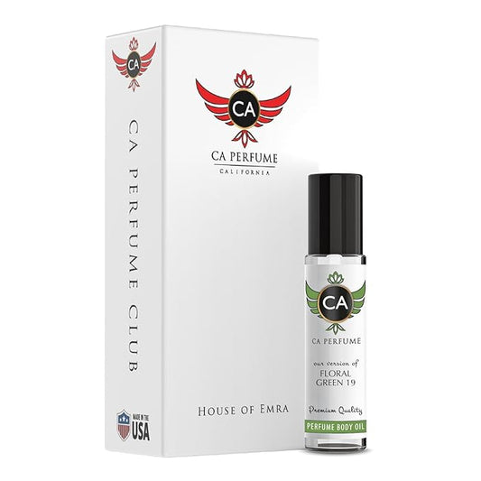 CA Perfume Impression of Floral Green 19 for Women Eau De Parfum Aromatic Scent Long Lasting Perfumes for Women Travel Size TSA Ready for Day and Night Wear 0.33 Fl Oz 10ml