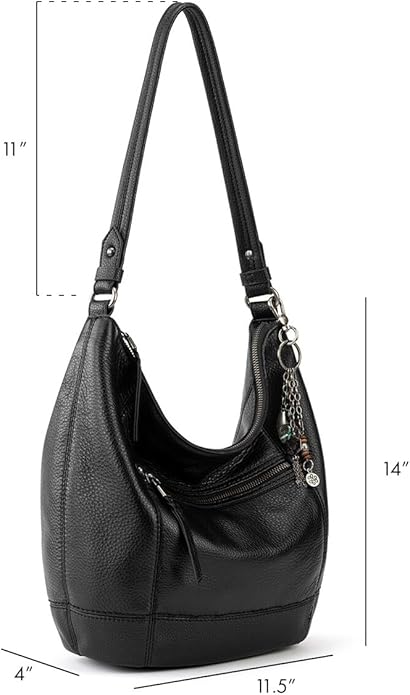 The Sak Sequoia Hobo Bag - Premium Large Leather Women's Handbag for Everyday & Travel - Durable Purse With Zipper Pocket