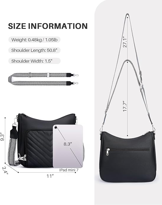 CHOLISS Crossbody Purse for Women, Anti Theft Vegan Leather Crossbody Wallet Bag Medium Travel Shoulder Handbags