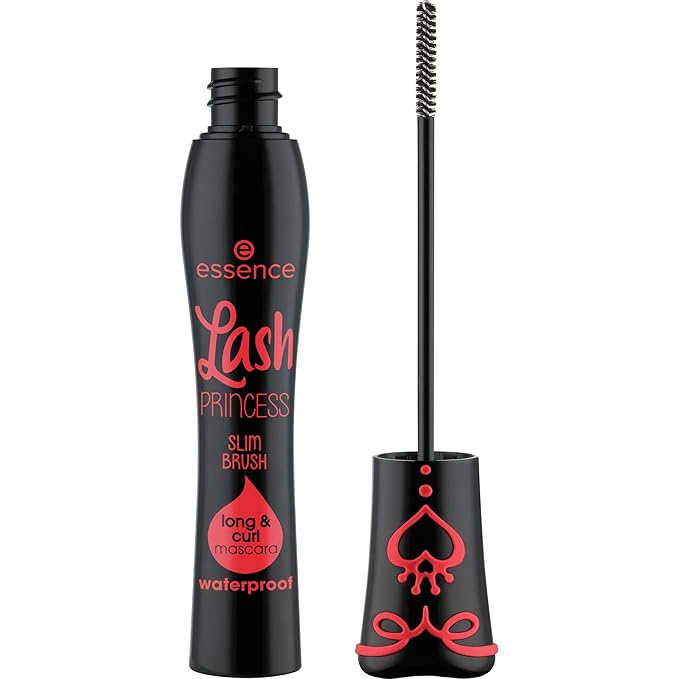 essence | Lash Princess Slim Brush Long & Curl Mascara| Extreme Waterproof with Slim Fiber Brush | Vegan & Cruelty Free (1 pack)