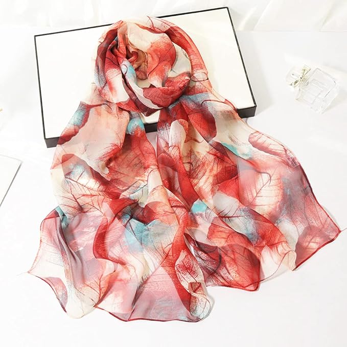 YOUR SMILE Ladies/Women's Lightweight Floral Print/Solid Color mixture Shawl Scarf For Spring Summer season