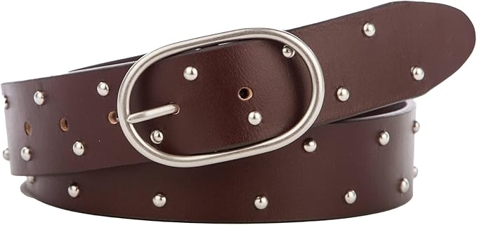 Lucky Brand womens Studded Leather Belt | Stylish | Classic | Modern | Jeans | Pants | Skirt | Dress