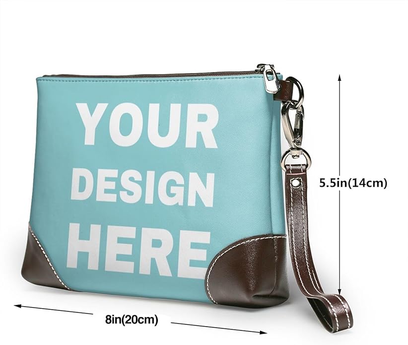 Custom Leather Wristlet Personalized Wallets For Women Men Wristlet Handbags Customized Clutch Purses For Women