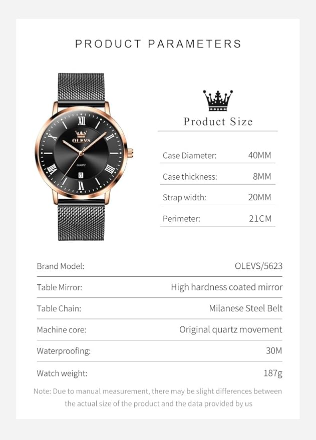 OLEVS Mens Gold Watches Analog Quartz Business Dress Watch Day Date Stainless Steel Classic Luxury Luminous Waterproof Casual Male Wrist Watches