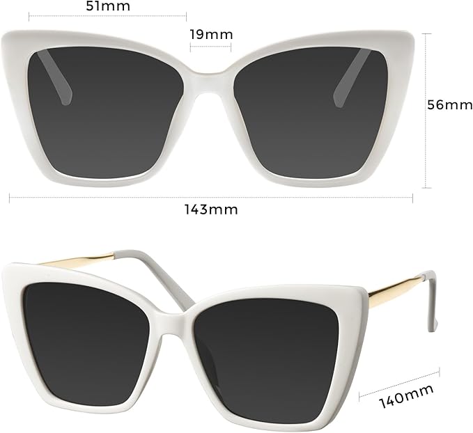 mosanana Oversized Cat Eye Sunglasses for Women Trendy Style MS52028