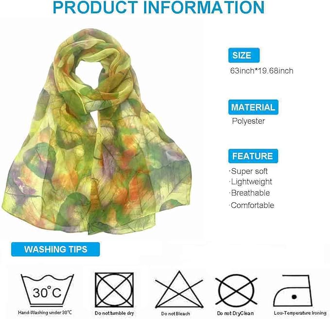 Xyueanlo Scarfs for Women Lightweight Fashion Floral Printed Scarves Neck Scarf Sunscreen Wraps Shawls