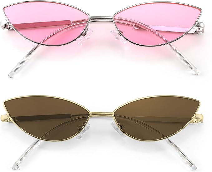 FEISEDY Fashion Designer Sunglasses Retro Small Petals Shape Arc Temple Design B2298