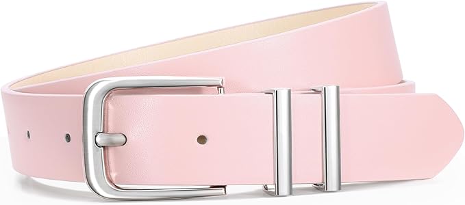 VONMELLI Women's Soft Faux Leather Belt for Jeans Pants Dress Fashion Ladies Waist Belt with Gold/Silvery Buckle