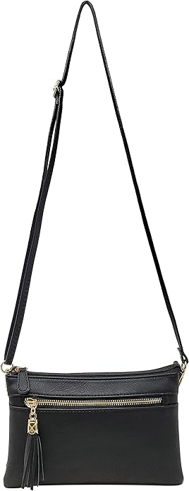 Solene Women's Lightweight Multi Compartment Wristlet Clutch Wallet Crossbody Bag