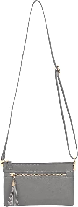 Solene Women's Lightweight Multi Compartment Wristlet Clutch Wallet Crossbody Bag