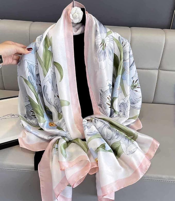 Xyueanlo Scarfs for Women Lightweight Scarves Fashion Print Floral Pattern Head Scarf Wraps Shawls