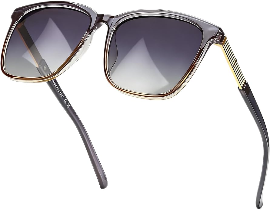 SIPHEW Oversized Square Sunglasses for Women|Lightweight Fashion Sunglasses 100% UV400 Protection|Trendy Mirrored Shade