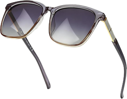 SIPHEW Oversized Square Sunglasses for Women|Lightweight Fashion Sunglasses 100% UV400 Protection|Trendy Mirrored Shade