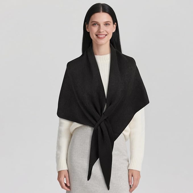 EXTREE Scarfs for Women Pashmina Silky Shawl Wrap for Evening Dressing Blanket Open Front Poncho Cape