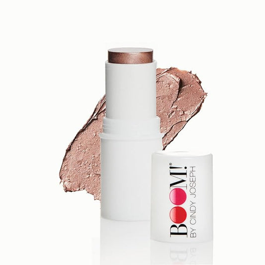 Boomstick Glimmer ® Highlighter Makeup Stick, Subtle Shimmer Face Highlighter Stick for Mature Skin, Hydrating Cream Makeup for Cheekbones, Brow Bones & Nose, No Glitter Highlight