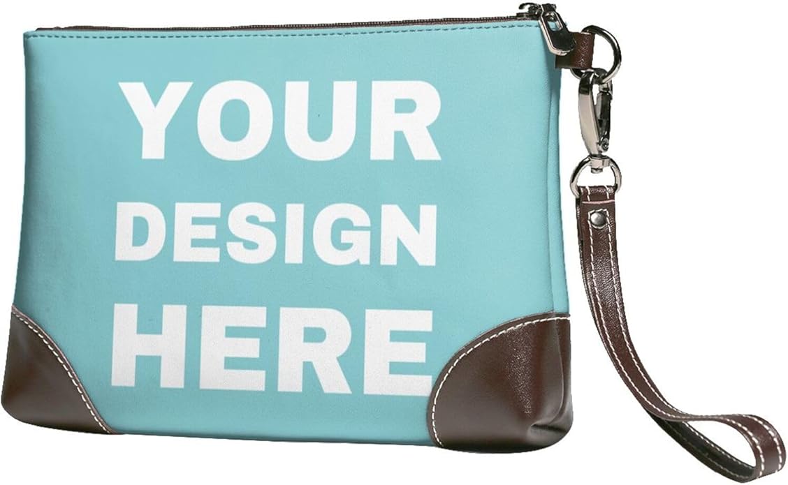 Custom Leather Wristlet Personalized Wallets For Women Men Wristlet Handbags Customized Clutch Purses For Women