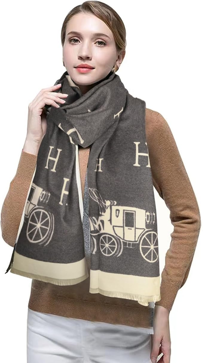 EXTREE Scarfs for Women Pashmina Silky Shawl Wrap for Evening Dressing Blanket Open Front Poncho Cape