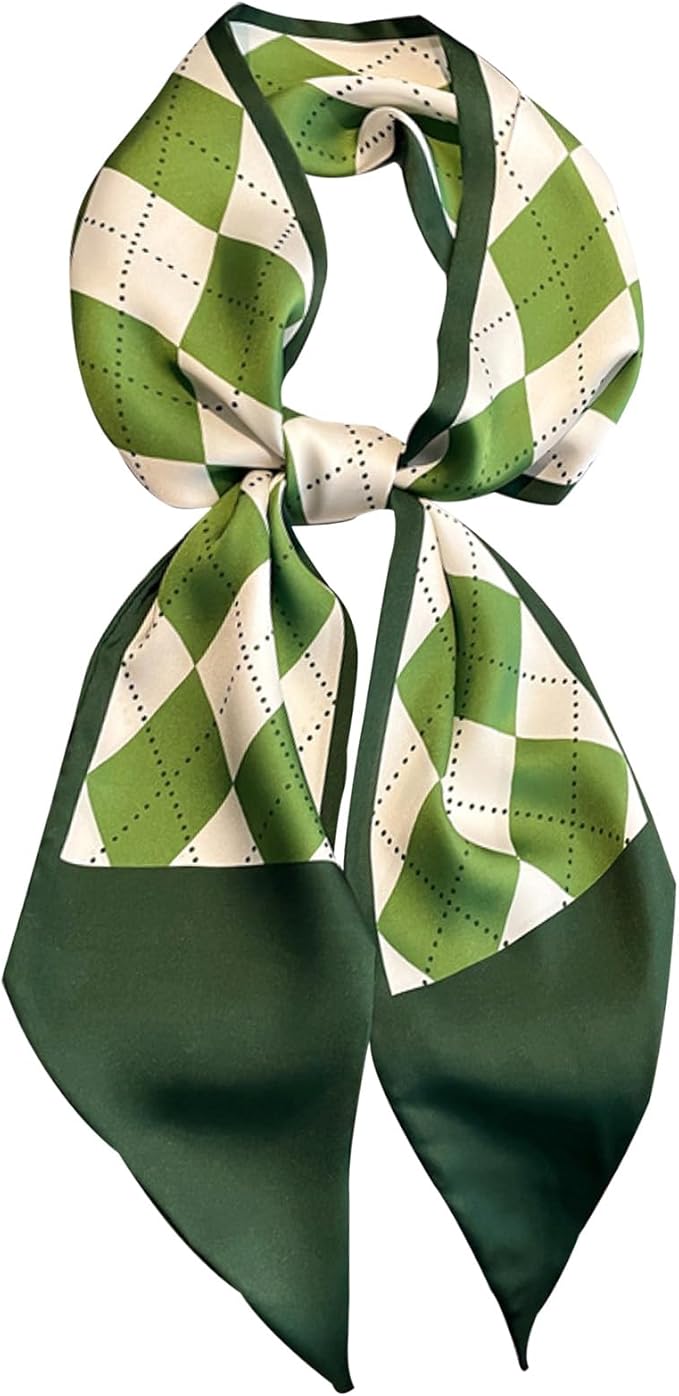Head Scarf Hair Neck Scarves For Women Purse Bag Scarfs For Handbags Silky Long Thin Satin Headscarf Fashion