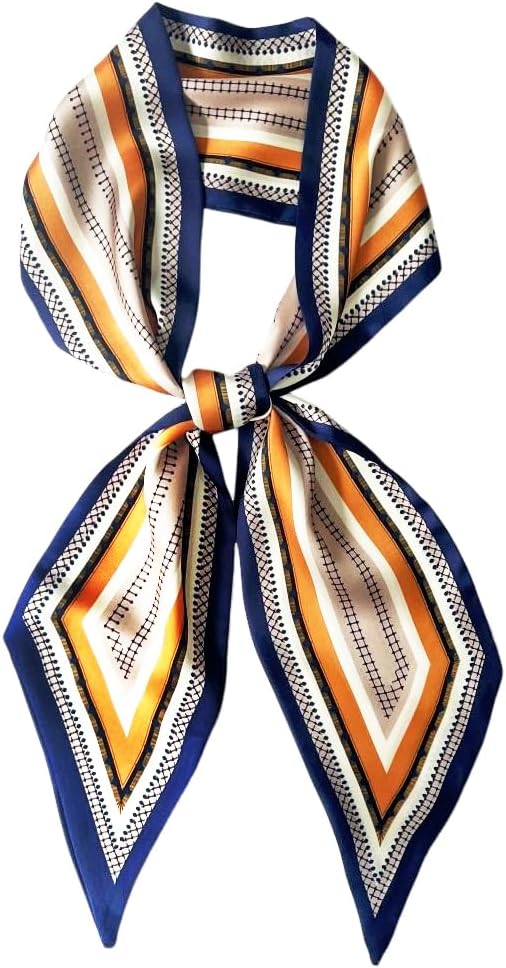 Silk Head Scarf for Hair Fashion Headwrap for Women Lightweight Neck Tie
