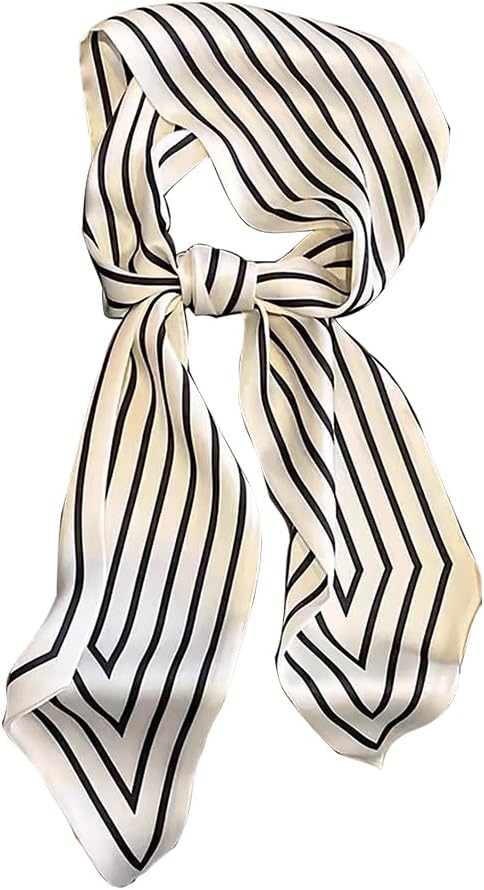 Livrerpi Silk Feeling Head Scarf Fashion Satin Hair Scarf Square Long Scarves for Women Gifts