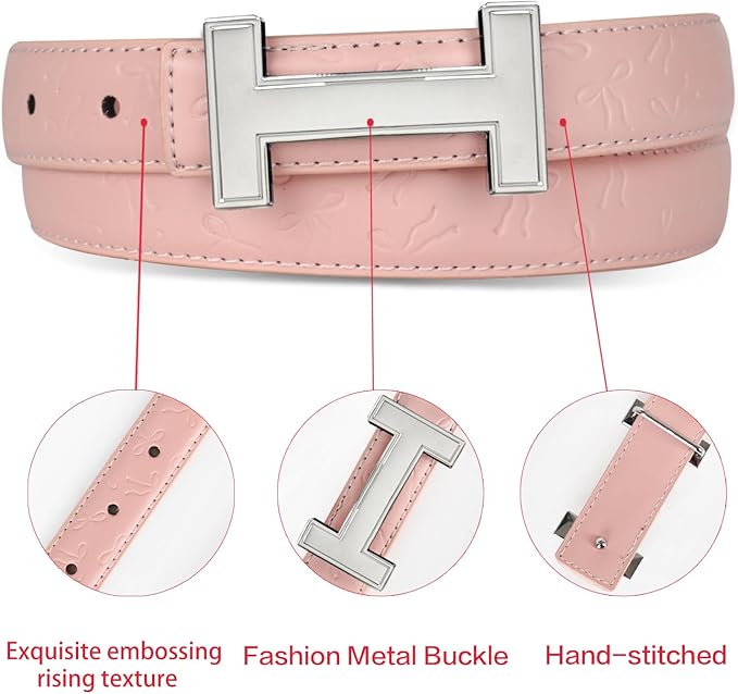 Relang Women's Belts with Gold Buckle, Fashion Waist Band, Elegant Ladies' Belt, Gift for Women