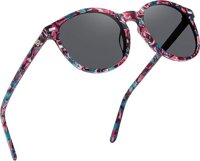 DUCO Polarized Sunglasses for Women Retro Round Women's Sunglasses Classic Vintage UV400 Shades DC1230
