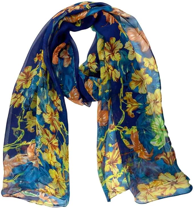 Xyueanlo Scarfs for Women Lightweight Scarves Fashion Print Floral Pattern Scarf Shawls