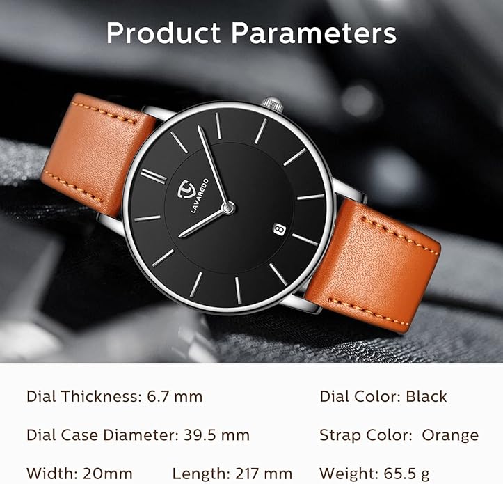BEN NEVIS Watch, Mens Watch, Minimalist Fashion Simple Wrist Watch Analog Date with Leather Strap