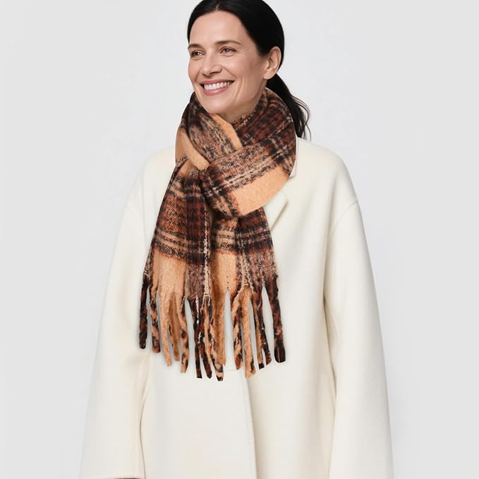EXTREE Scarfs for Women Pashmina Silky Shawl Wrap for Evening Dressing Blanket Open Front Poncho Cape