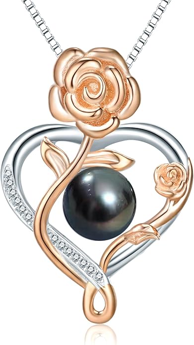Birthday Gifts for Women Wife- Tahitian Black Pearl Necklace - Valentine's Christmas Day Mothers Day Build Your Mom Wife Girlfriend Best Gifts for Women