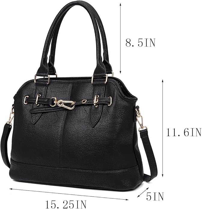 Women Tote Bag Handbags PU Leather Fashion Hobo Shoulder Bags with Adjustable Shoulder Strap