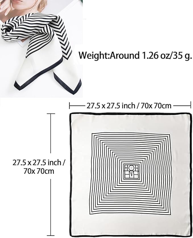 Dailyacc Hair Bandanas Scarf For Women Lightweight Fashion Neck Silk Satin Head Scarves For Sleeping Handbags Scarf