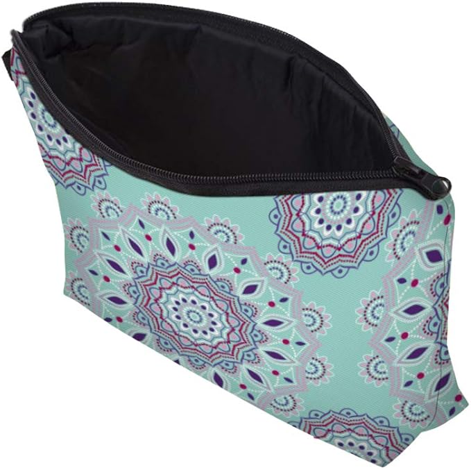 Deanfun Makeup Case Small, Cosmetic Zipper Bag Waterproof for Purse Mini, Women Cute Traveling Accessories Pouch for Ladies Thanksgiving Christmas Gifts(Mandala D2-51456)