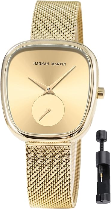 HANNAH MARTIN Watches for Women Waterproof Ladies Analog Quartz Wrist Watches Stainless Steel Band Fashion Dainty Female Watch Luxury Bracelet Diamond