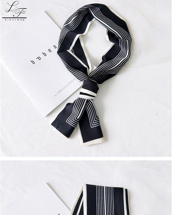 Head Scarf Hair Neck Scarves For Women Purse Bag Scarfs For Handbags Silky Long Thin Satin Headscarf Fashion