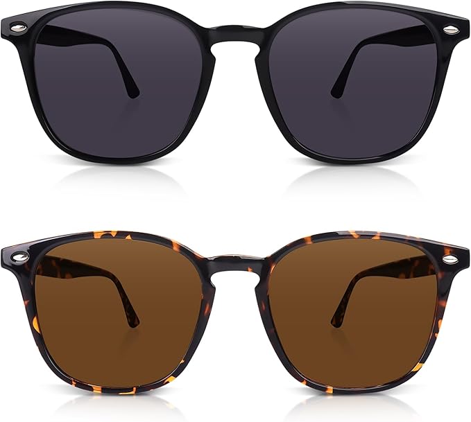 DrRelax Retro Sunglasses Womens Trendy Round Polarized Shades Sun Glasses