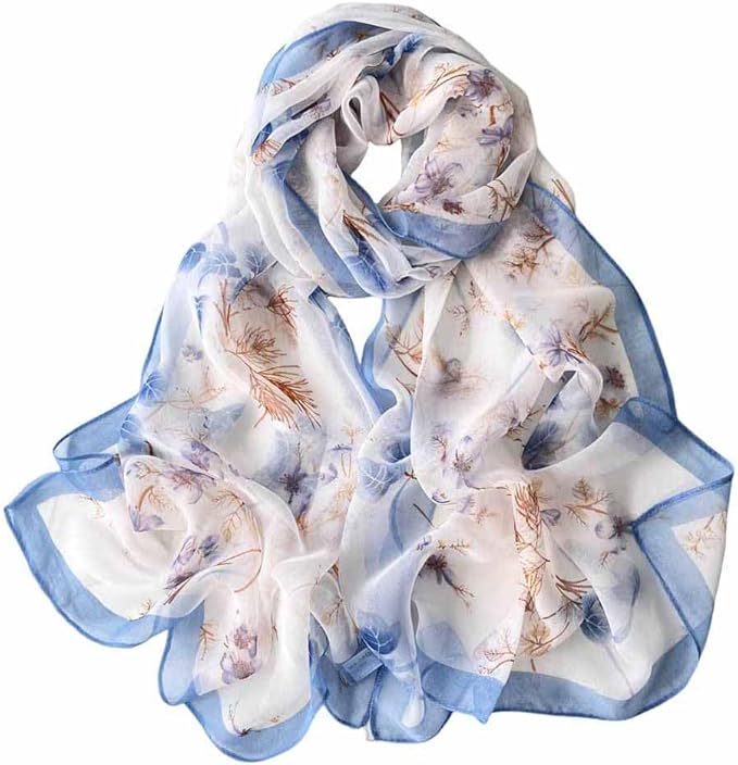 Xyueanlo Scarfs for Women Lightweight Scarves Fashion Print Floral Pattern Scarf Shawls