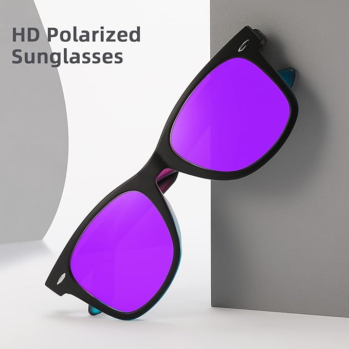 MEETSUN Polarized Sunglasses for Women Men Classic Retro Square Frame Driving Sun Glasses UV Protection