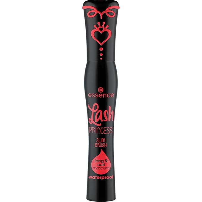 essence | Lash Princess Slim Brush Long & Curl Mascara| Extreme Waterproof with Slim Fiber Brush | Vegan & Cruelty Free (1 pack)