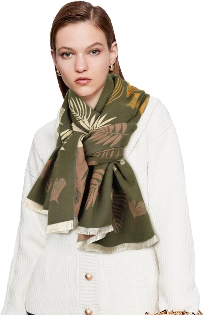 EXTREE Scarfs for Women Pashmina Silky Shawl Wrap for Evening Dressing Blanket Open Front Poncho Cape