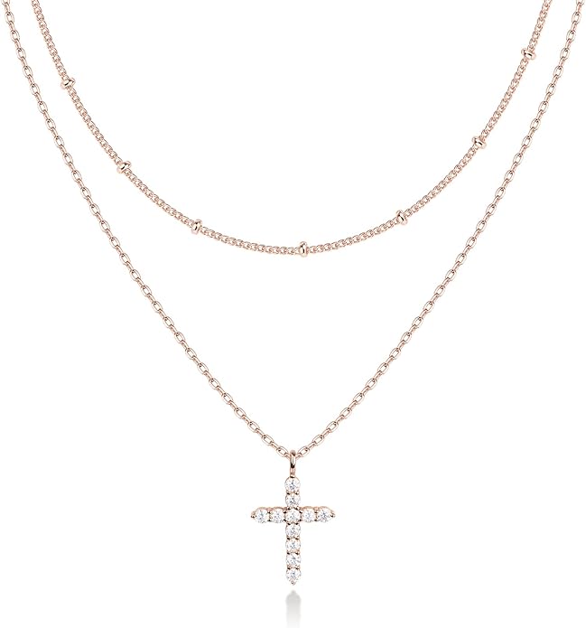 PAVOI 14K Gold Plated Layering Necklaces | Stylish Minimalist Design Pendant Necklaces | Butterfly, Heart, Lock, Evil Eye, Coin, Lightning Bolt, Circle, Cross Pendants for Women