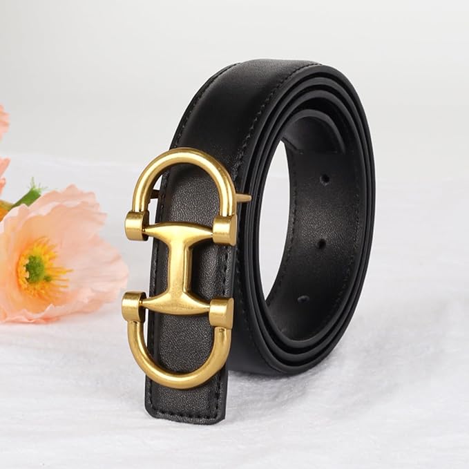 Relang Women's Belts with Gold Buckle, Fashion Waist Band, Elegant Ladies' Belt, Gift for Women