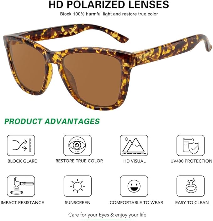 MEETSUN Polarized Sunglasses for Women Men Trendy Classic Retro Designer Style