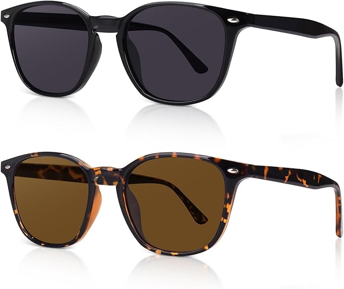 DrRelax Retro Sunglasses Womens Trendy Round Polarized Shades Sun Glasses