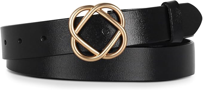 Relang Women's Belts with Gold Buckle, Fashion Waist Band, Elegant Ladies' Belt, Gift for Women