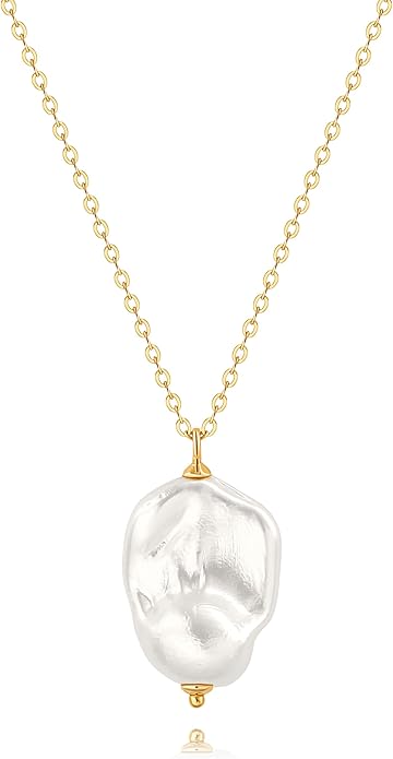 SOFYBJA 18K Gold Plated Circle Pendant Necklace Long Satellite Beaded Chain Jewelry for Women Dainty Hammered Karma Open Circle Charm Geometric Necklace