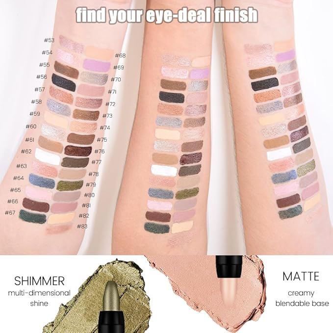 evpct Mauve Matte Cream Eye Shadow Sticks Brightener Pencils for Women, Longwear Mauve Silky Eyeshadow Applicator Stick Pen Waterproof, Blendable Crease-Proof Stick Eyeshadow Matte Eye Makeup 81