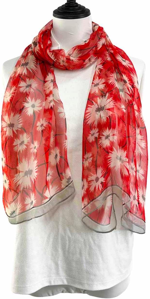 Xyueanlo Scarfs for Women Lightweight Fashion Floral Printed Scarves Neck Scarf Sunscreen Wraps Shawls