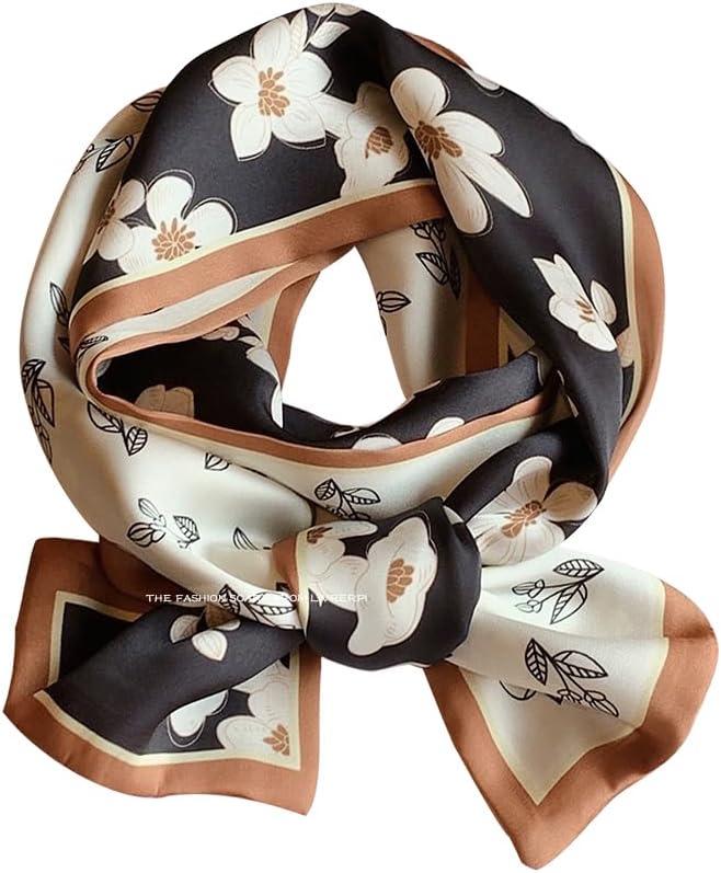 Livrerpi Silk Feeling Head Scarf Fashion Satin Hair Scarf Square Long Scarves for Women Gifts